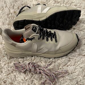 Veja Vibram Off-White and Black Sneakers
